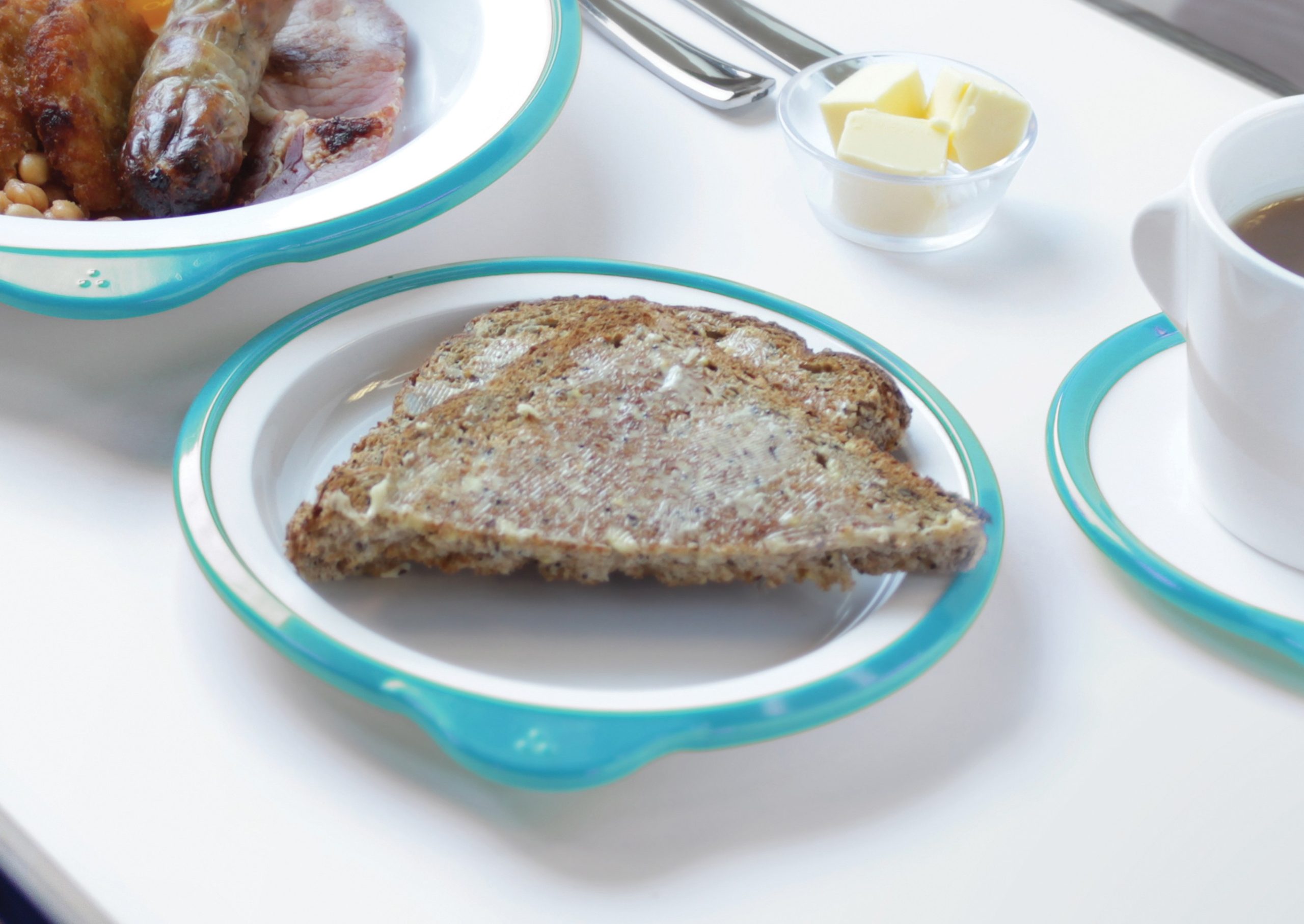 Small plate with toast Small plate with toast